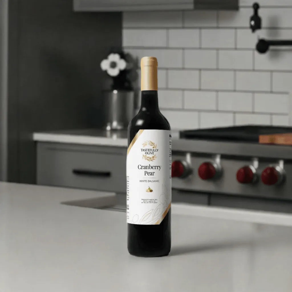 Cranberry Pear White Balsamic Vinegar - Tastefully Olive