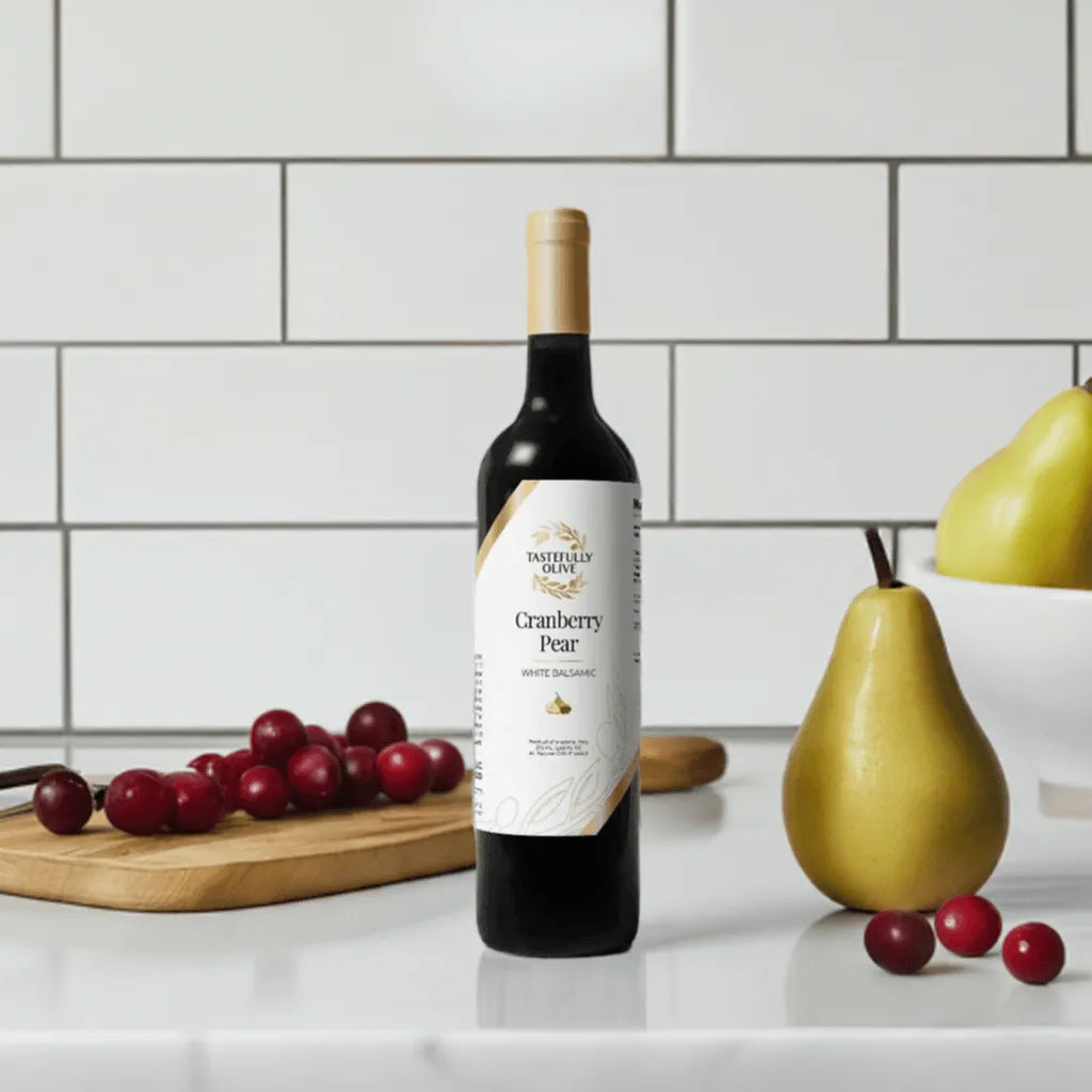 Cranberry Pear White Balsamic Vinegar - Tastefully Olive