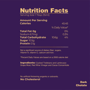 Dark Chocolate Dark Balsamic Vinegar - Tastefully Olive