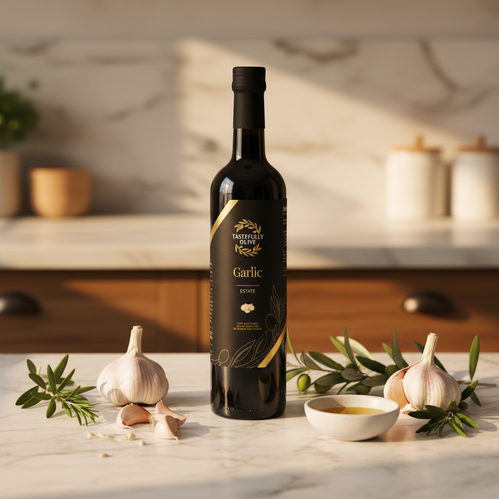 Garlic Infused Olive Oil - Elevate Your Cooking Experience - Tastefully Olive