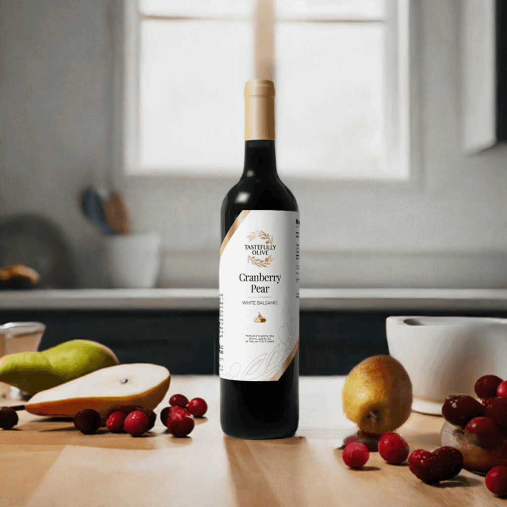 Cranberry Pear White Balsamic Vinegar - Tastefully Olive