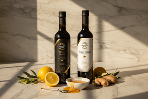 Honey Ginger White Balsamic Vinegar - Elevate Your Flavors - Tastefully Olive