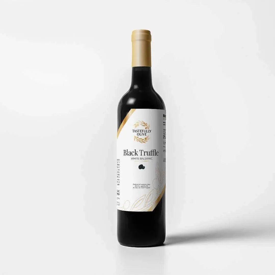 Black Truffle White Balsamic Vinegar - Elevate Your Culinary Creations - Tastefully Olive