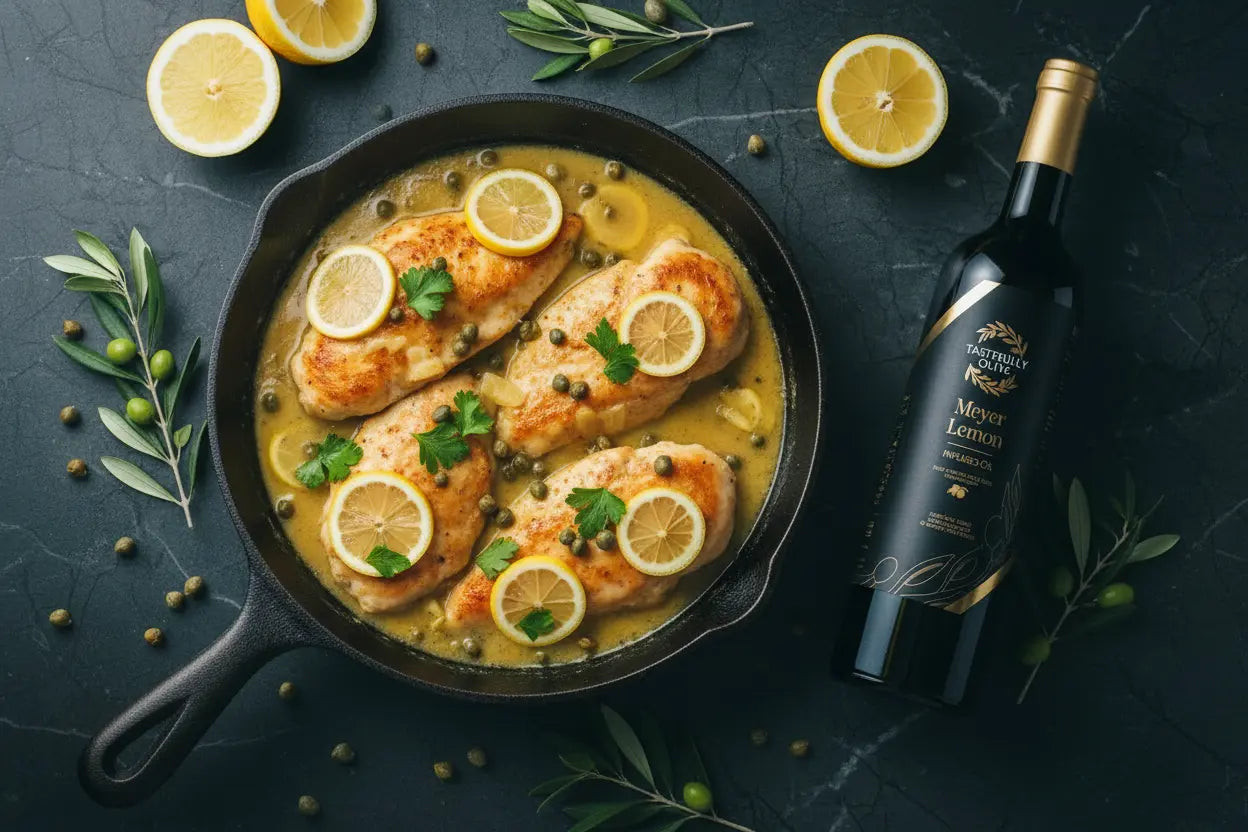 Meyer Lemon Chicken Piccata Tastefully Olive