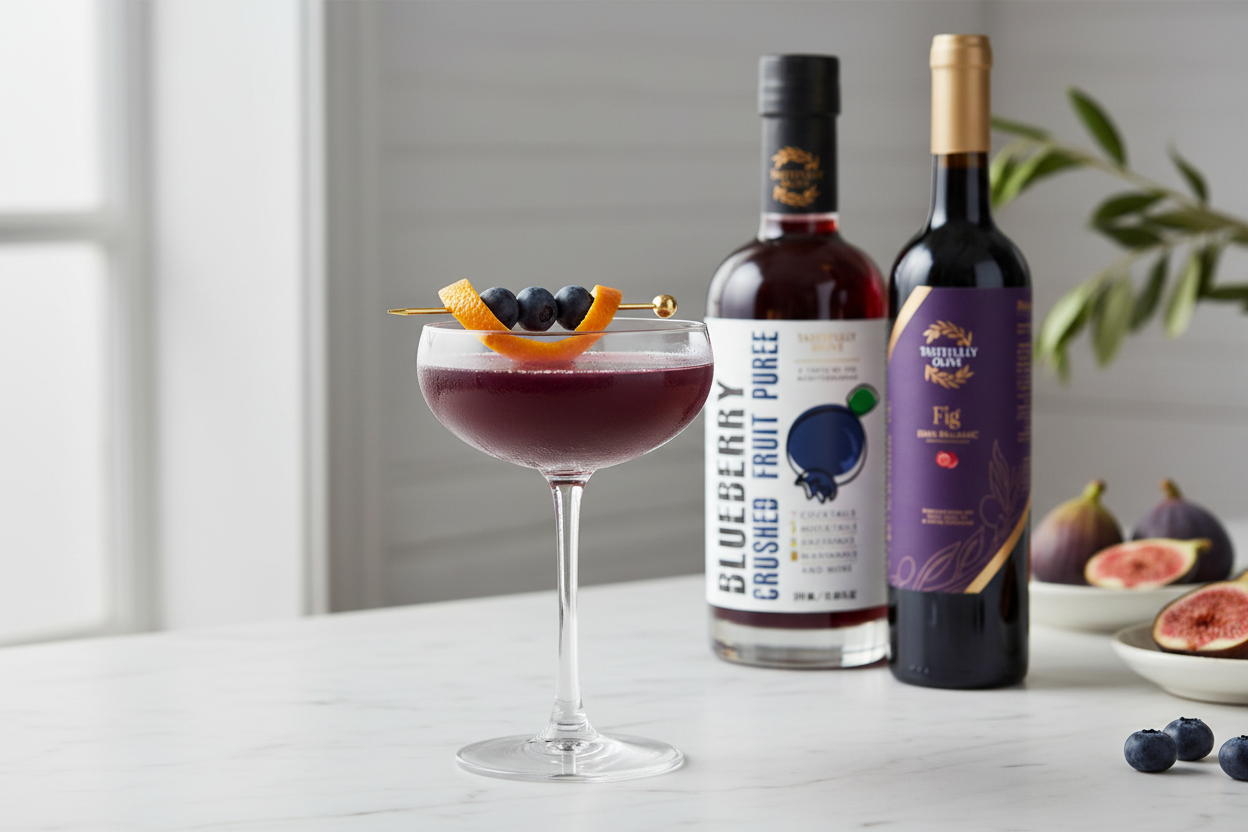 Negroni: A Balanced Delight with Fig & Blueberry Balsamic Twist - Tastefully Olive