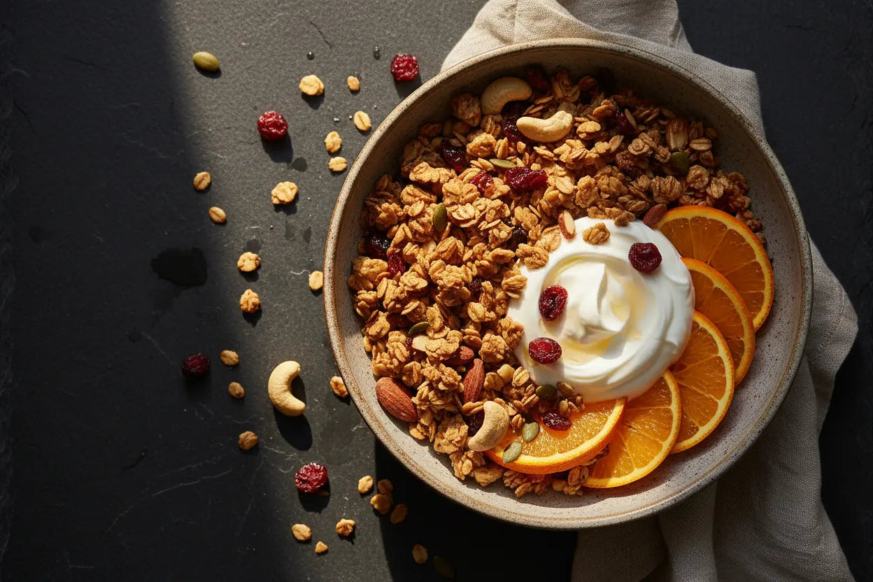 Blood Orange Olive Oil Granola Tastefully Olive