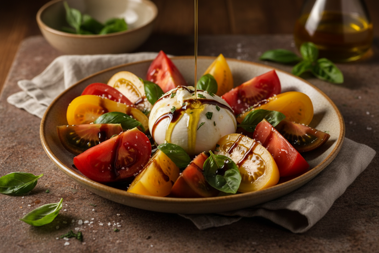 Heirloom Tomato and Burrata Salad