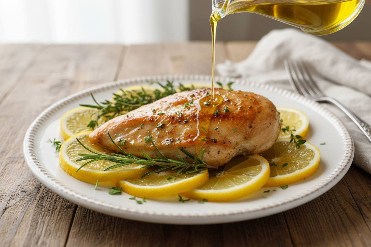 Mediterranean Lemon Herb Chicken with Olive Oil