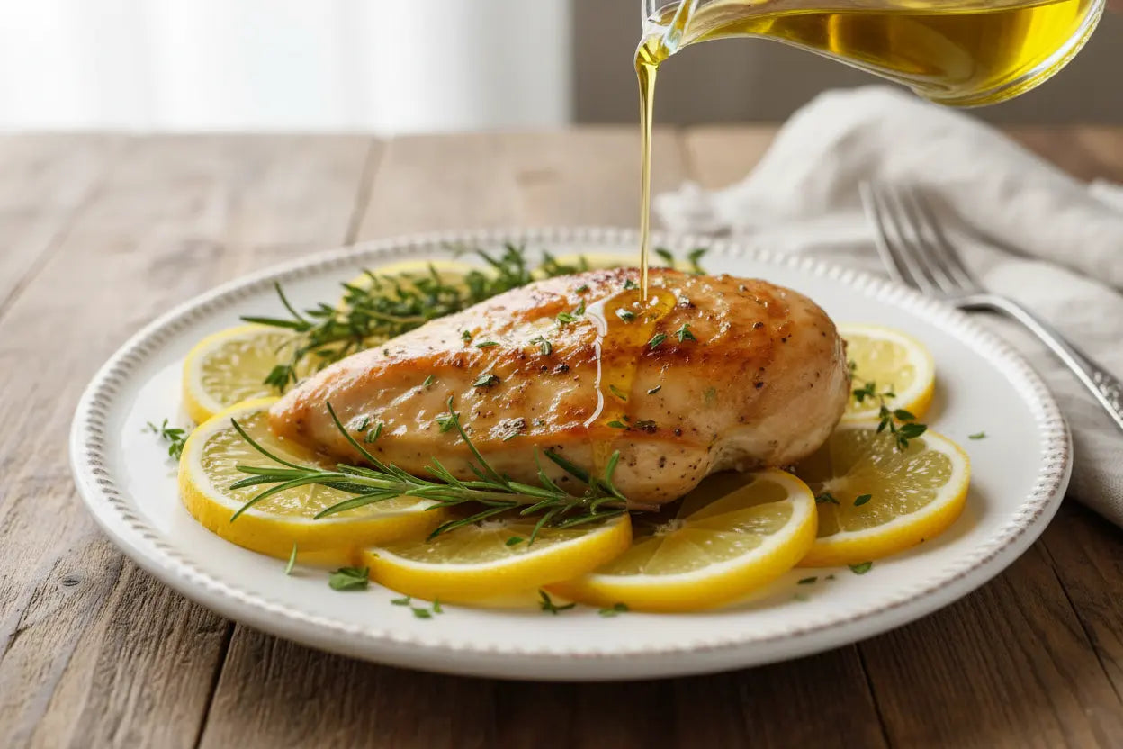 Olive Oil: Mediterranean Lemon Herb Chicken Recipe - Tastefully Olive