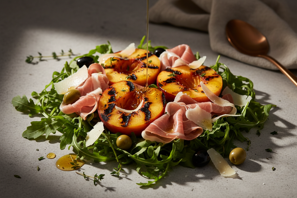 Peach & Prosciutto Summer Salad