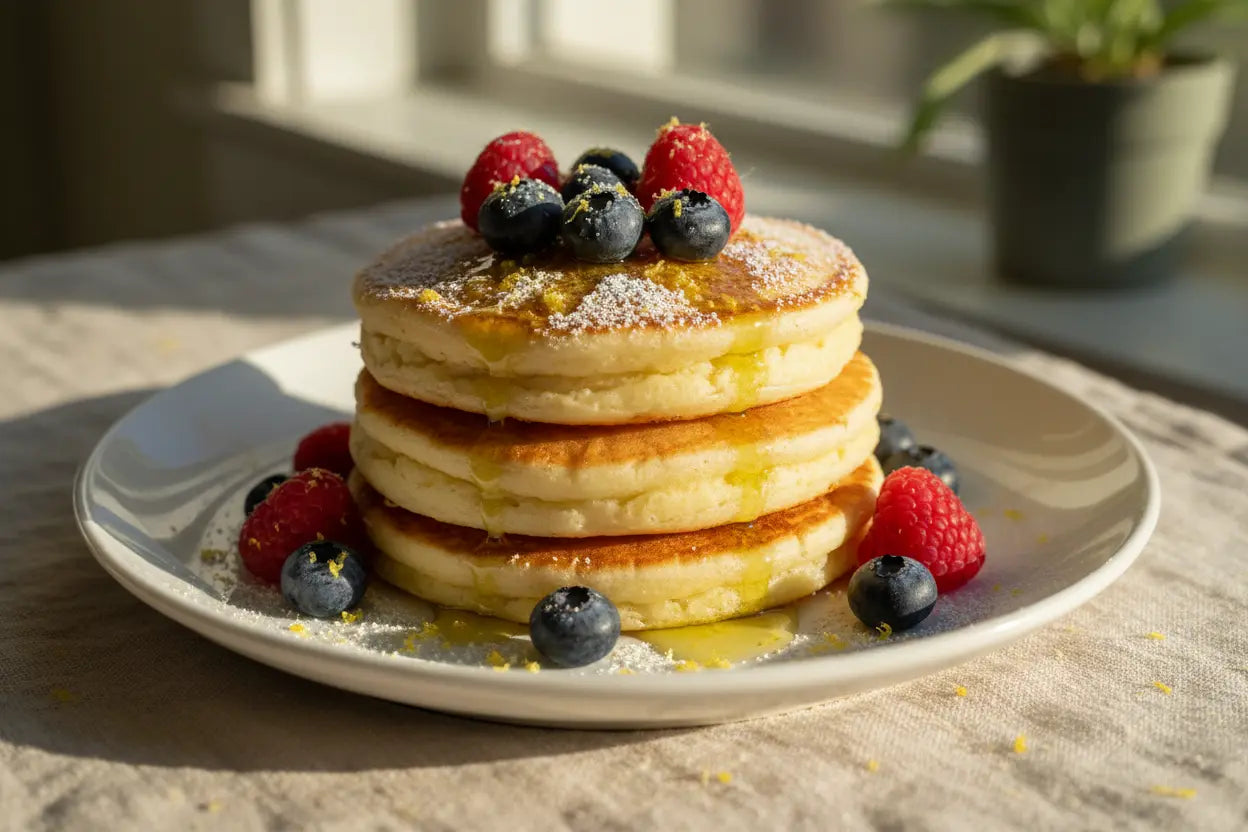 Meyer Lemon Ricotta Pancakes