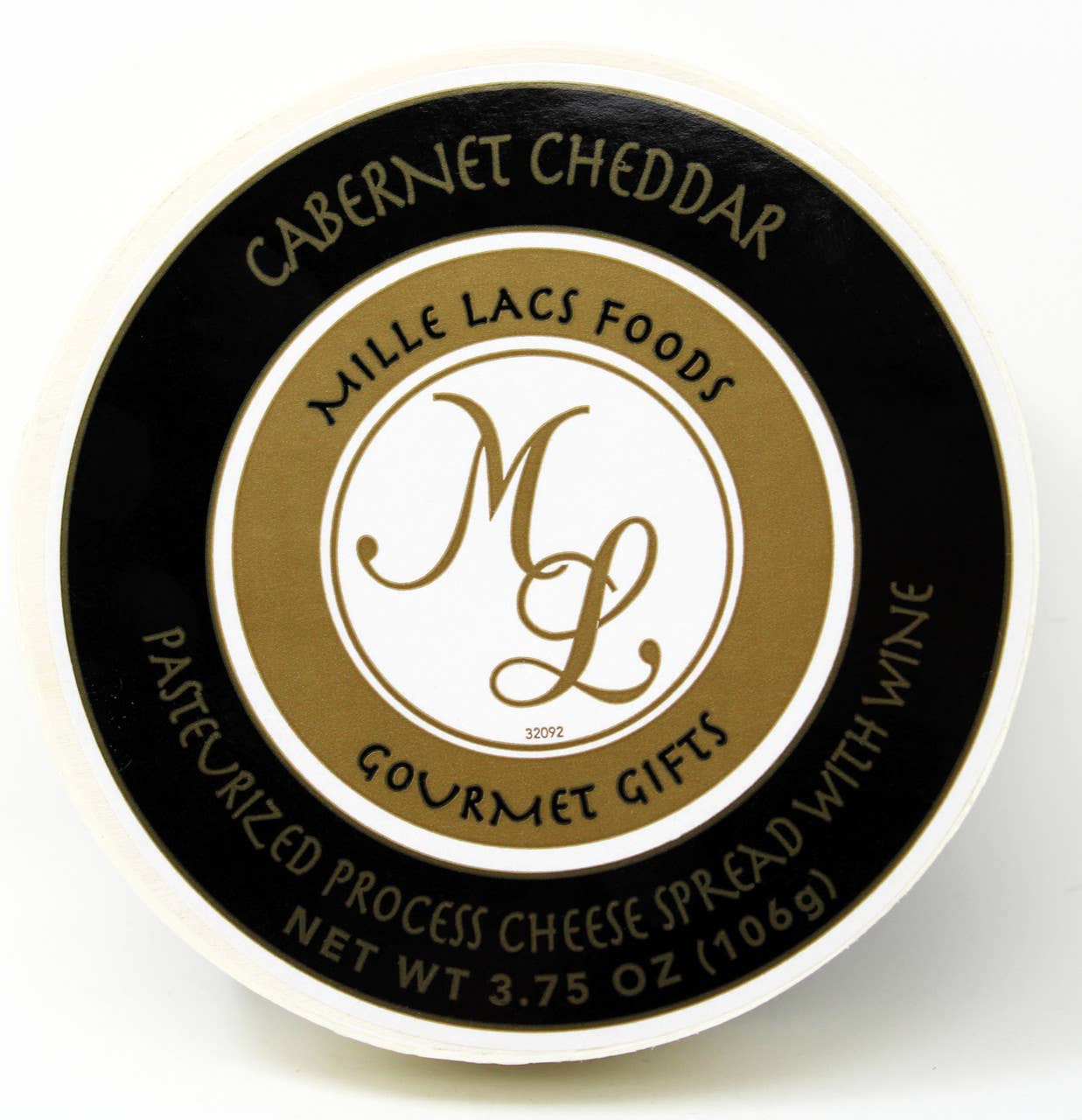 Northwoods Food and Gift Enterprises - ML43200 3.75OZ Mille Lacs Cabernet Cheddar Wine Cheese Hoop.