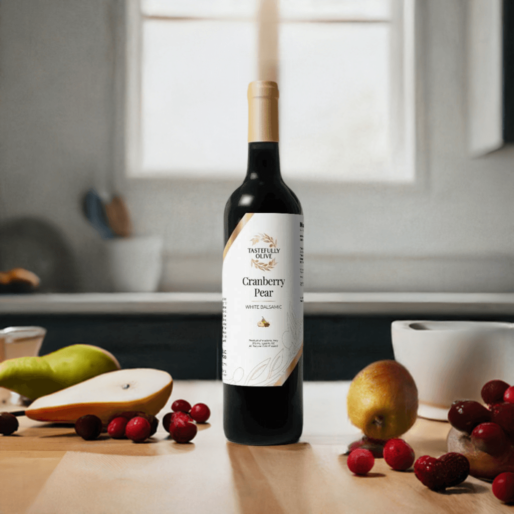 Cranberry Pear White Balsamic Vinegar - Tastefully Olive