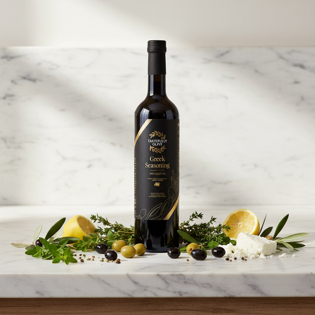 Greek Seasoning Infused Olive Oil - Elevate Your Culinary Creations - Tastefully Olive