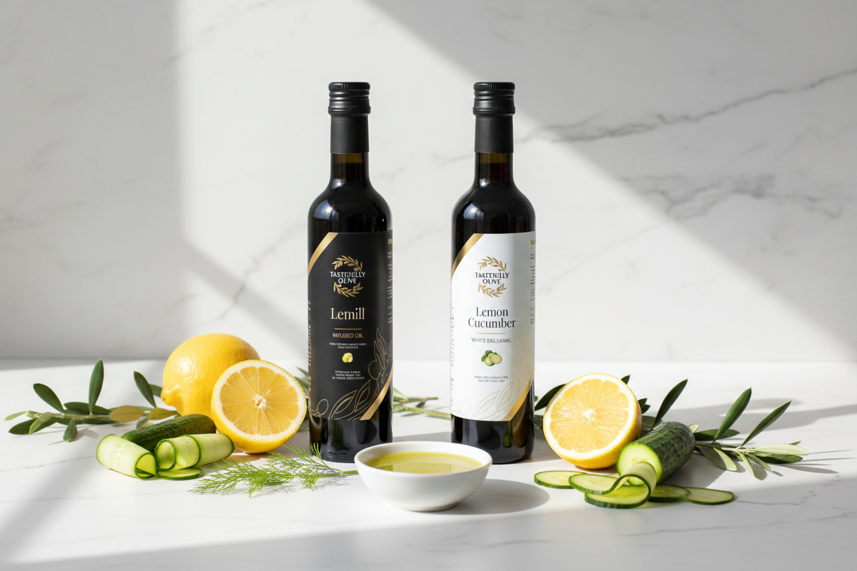 Lemon Dill Infused Olive Oil - Brighten Your Dishes - Tastefully Olive