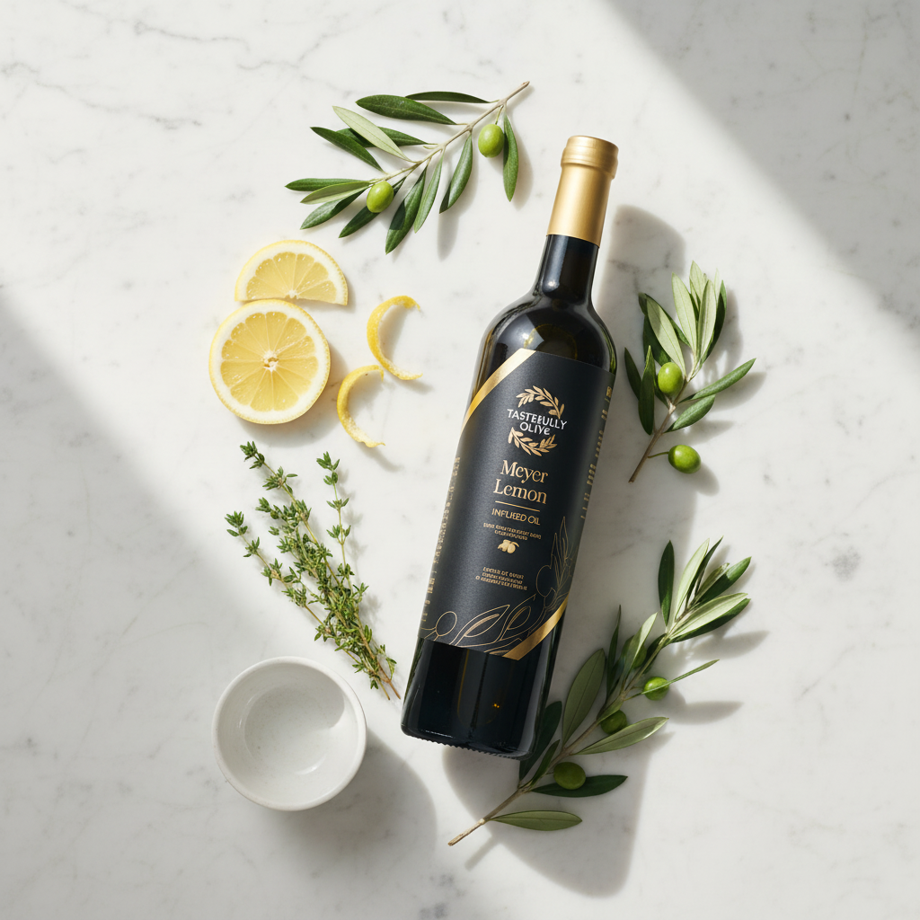 Meyer Lemon Infused Olive Oil - A Burst of Citrus Flavor - Tastefully Olive