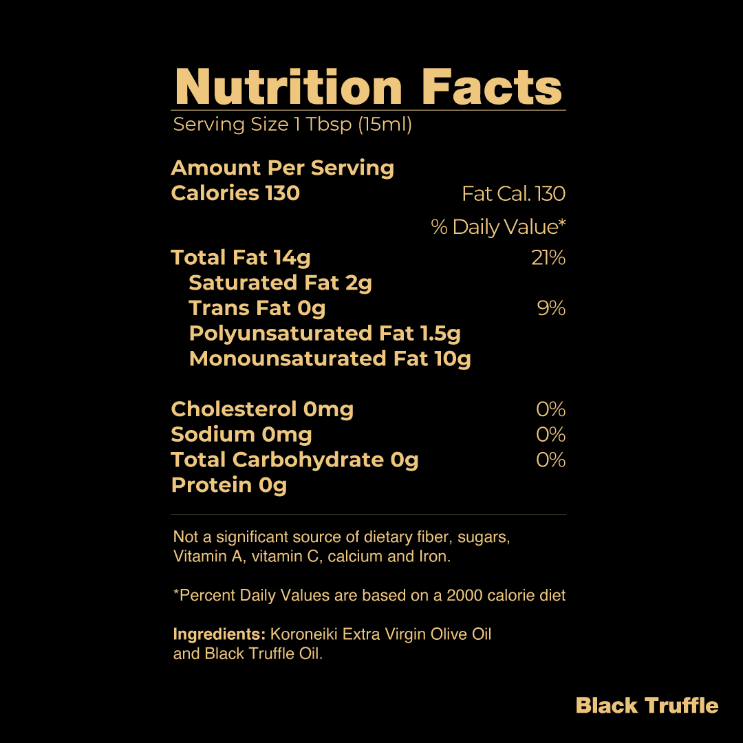 Black Truffle Olive Oil - Tastefully Olive